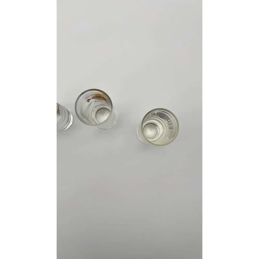 Set of 3 Hard Rock Cafe Shot Glasses -US Cities- And 2 Tequila Shot Glasses. VG